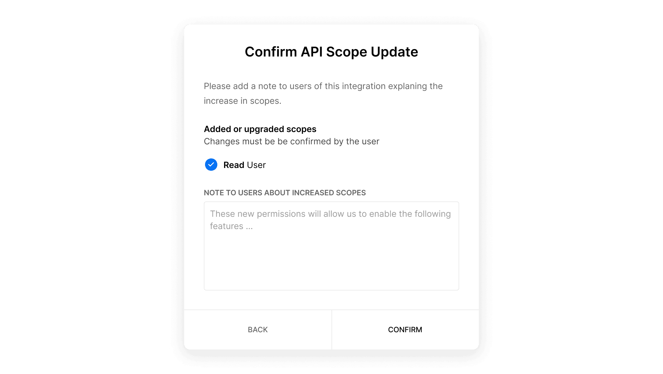 Confirming Scope changes.