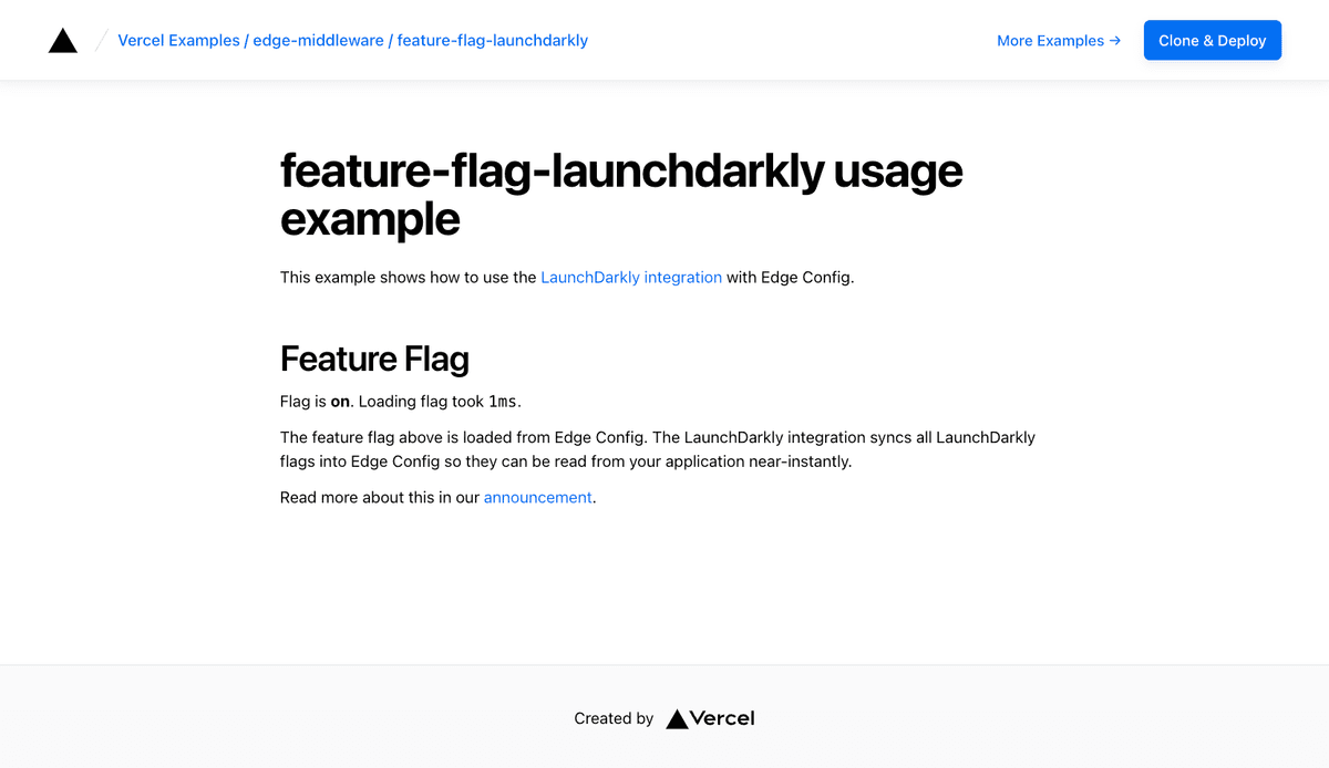 LaunchDarkly Integration example