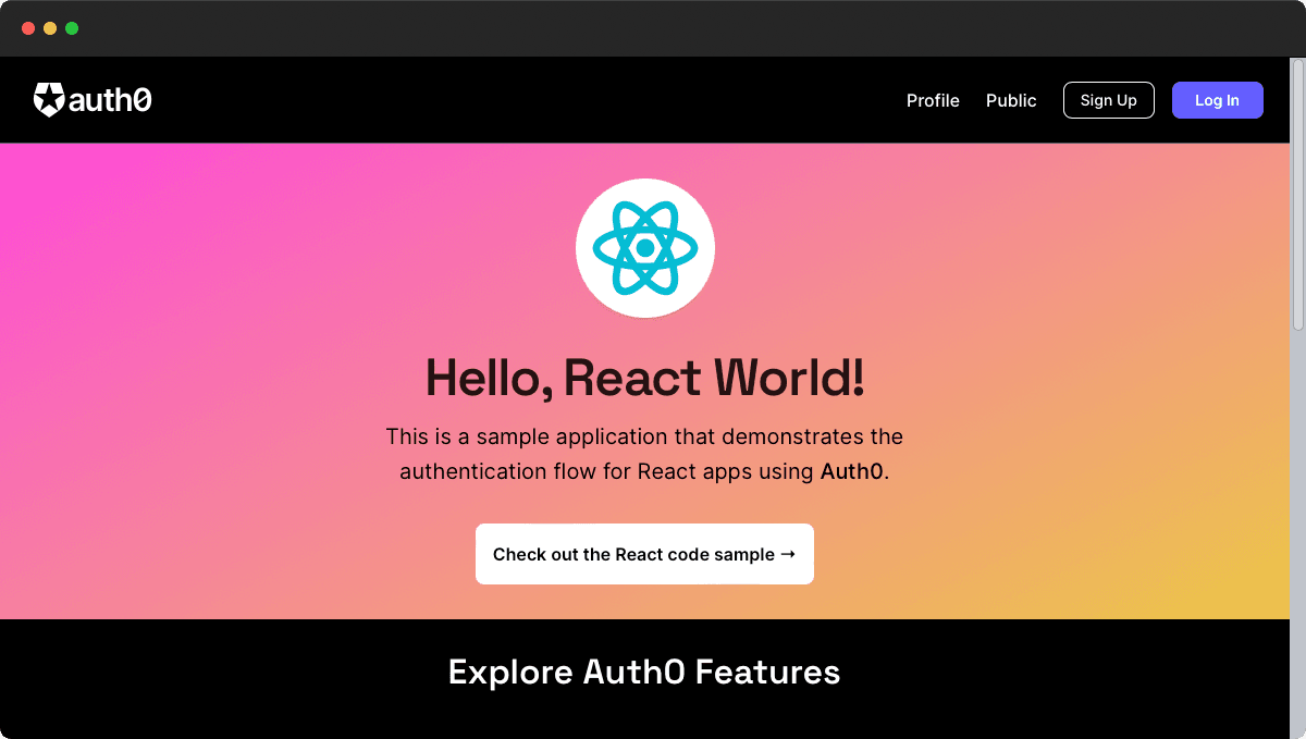 Auth0 React Starter