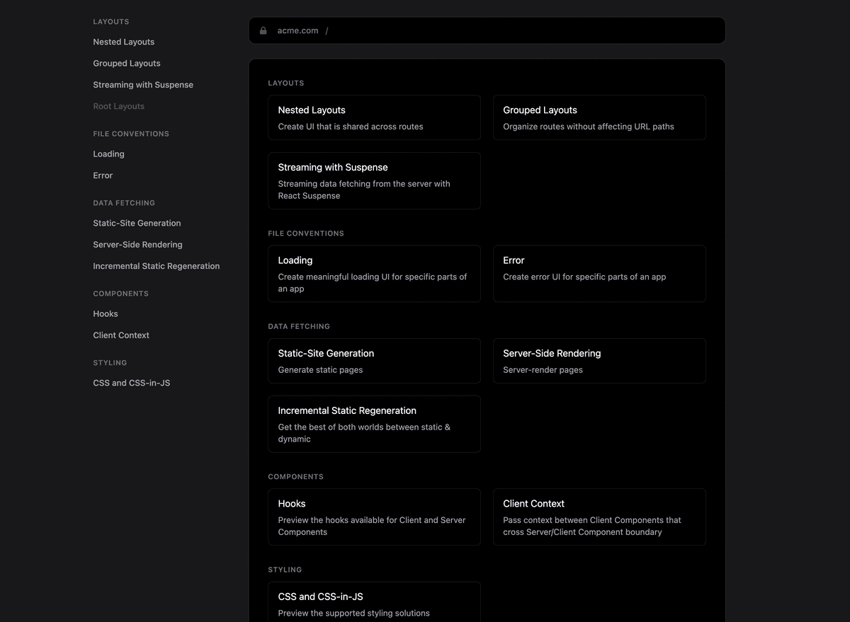 Next.js App Router Playground