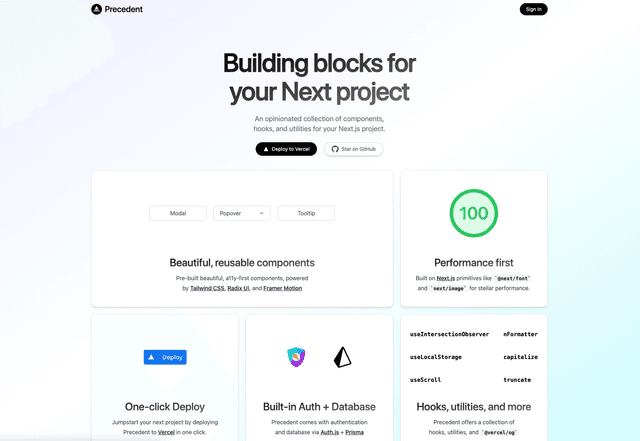 Precedent – Next.js Starter