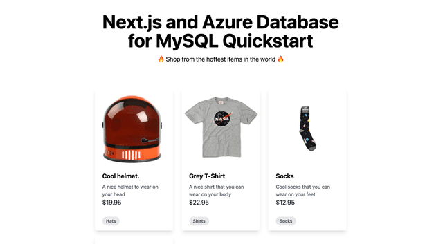 Next.js Prisma Azure MySQL Starter