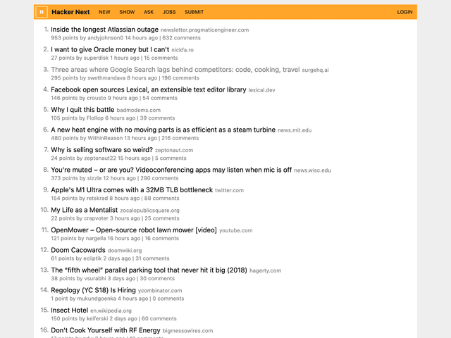 Hacker News Clone with React Server Components