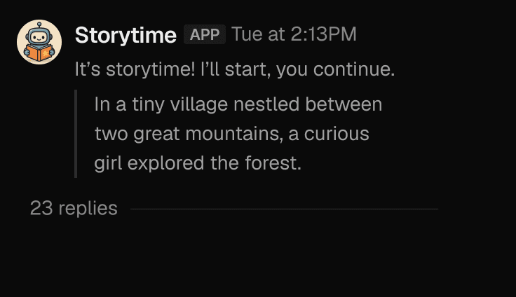 Story Generator Slack Bot