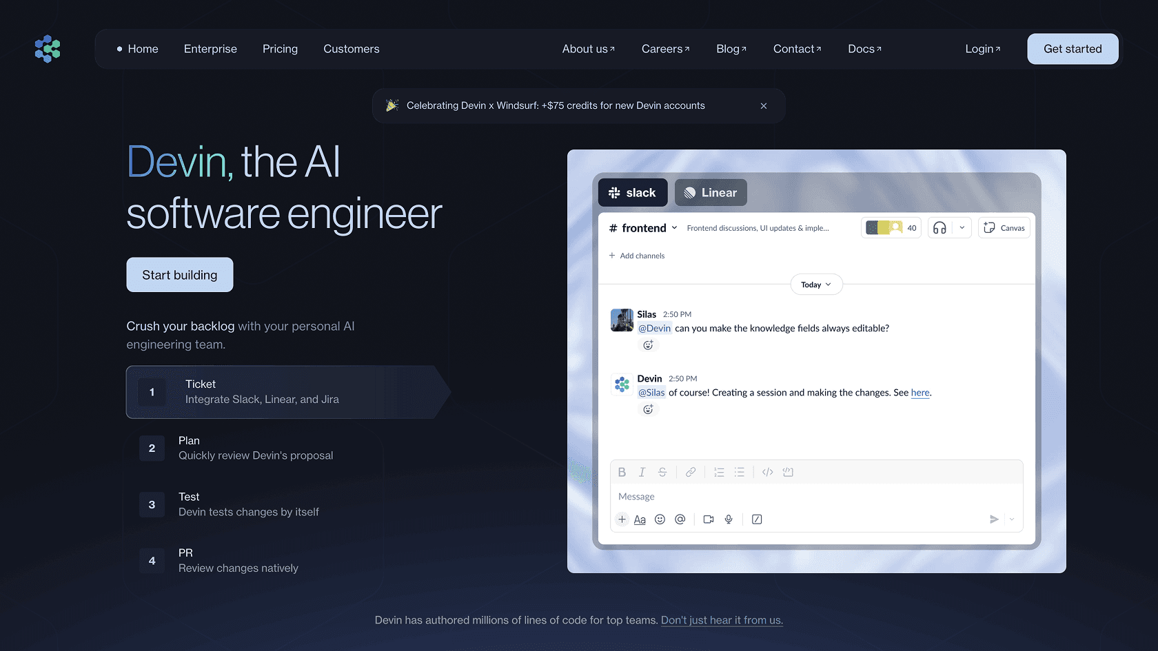 Screenshot of https://devin.ai/